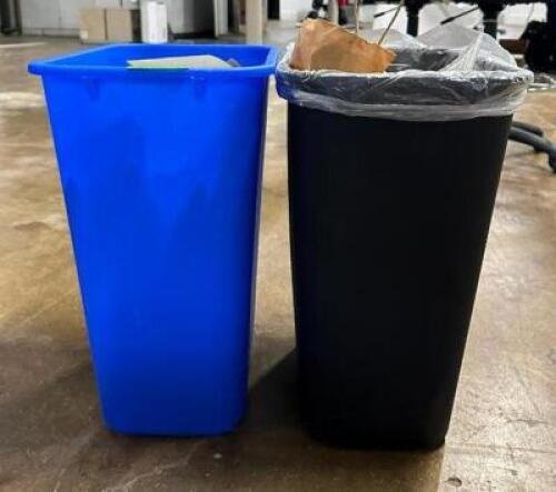 DESCRIPTION: OFFICE TRASH AND RECYLCING BIN LOCATION: BOTTOM FLOOR QTY: 2
