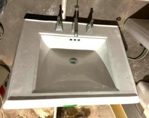 DESCRIPTION: PEDESTAL SINK INFORMATION: PEDESTAL PICTURED SEPARATELY LOCATION: BOTTOM FLOOR QTY: 1