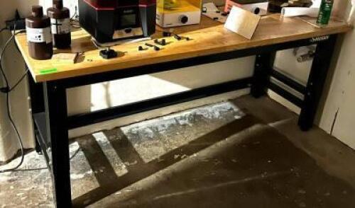 DESCRIPTION: WOODTOP WORKTABLE BRAND/MODEL: HUSKY SIZE: 72"X24" LOCATION: BOTTOM FLOOR QTY: 1