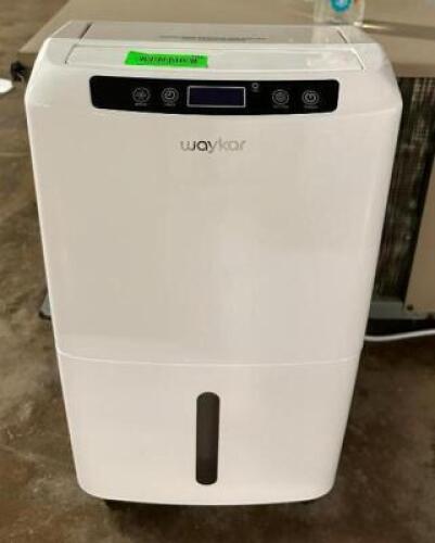 DESCRIPTION: PORTABLE DEHUMIDIFIER BRAND/MODEL: WAYKAR PD160B LOCATION: BOTTOM FLOOR QTY: 1