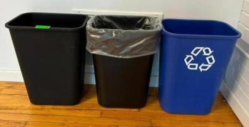 DESCRIPTION: (2) OFFICE TRASH BINS AND (1) RECYCLING BIN LOCATION: 2ND FLOOR QTY: 3