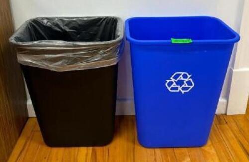 DESCRIPTION: OFFICE TRASH AND RECYLCING BIN LOCATION: 2ND FLOOR QTY: 2