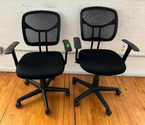 DESCRIPTION: (2) MESH BACK ADJUSTABLE OFFICE CHAIRS LOCATION: 2ND FLOOR QTY: 2