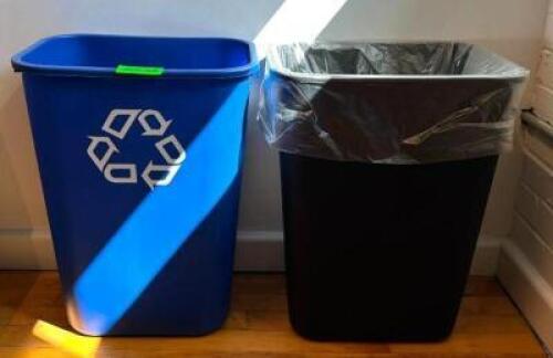 DESCRIPTION: OFFICE TRASH AND RECYLCING BIN LOCATION: 2ND FLOOR QTY: 2