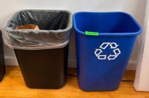 DESCRIPTION: OFFICE TRASH AND RECYLCING BIN LOCATION: 2ND FLOOR QTY: 2