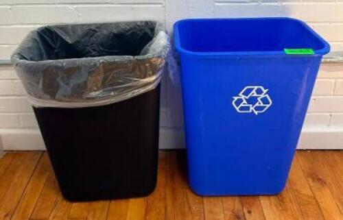 DESCRIPTION: OFFICE TRASH AND RECYLCING BIN LOCATION: 2ND FLOOR QTY: 2