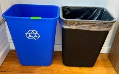 DESCRIPTION: OFFICE TRASH AND RECYLCING BIN LOCATION: 2ND FLOOR QTY: 2