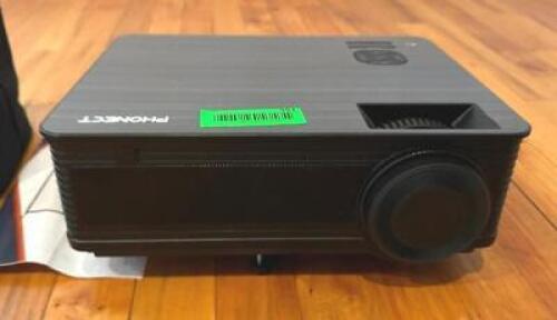 DESCRIPTION: PROJECTOR WITH PORTABLE PROJECTOR SCREEN BRAND/MODEL: PHONECT M5 LOCATION: 2ND FLOOR QTY: 1