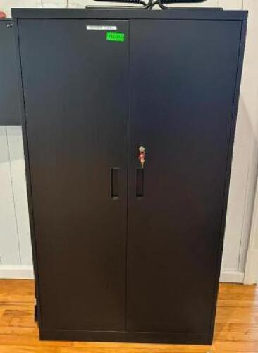 DESCRIPTION: 2-DOOR METAL CABINET SIZE: 36"X18"X60" LOCATION: 2ND FLOOR QTY: 1