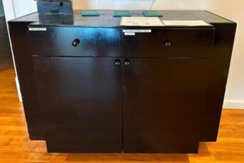 DESCRIPTION: 2-DOOR WOODEN CABINET SIZE: 48"X25"X36" LOCATION: 2ND FLOOR QTY: 1