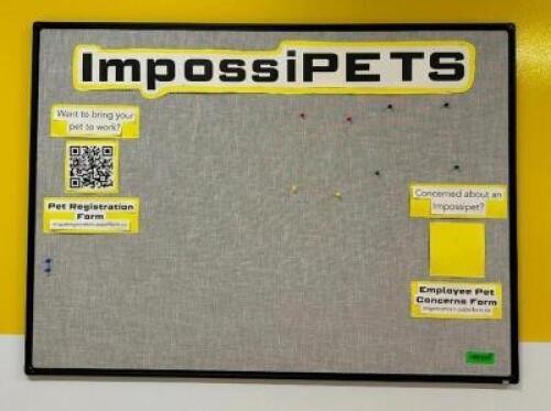 DESCRIPTION: BULLETIN BOARD SIZE: 48"X33" LOCATION: 2ND FLOOR QTY: 1