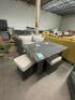 PATIO DINNING TABLE WITH LOVESEAT / STOOLS AND CUSHIONS - 2