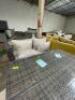 PATIO DINNING TABLE WITH LOVESEAT / STOOLS AND CUSHIONS - 3