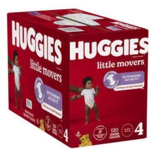 120 CT. BOX OF Huggies Little Movers Baby Disposable Diapers DISNEY BABY