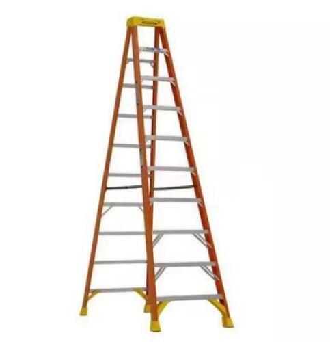 10 ft. Fiberglass Step Ladder (14 ft. Reach Height) 300 lb. Load Capacity Type IA Duty Rating