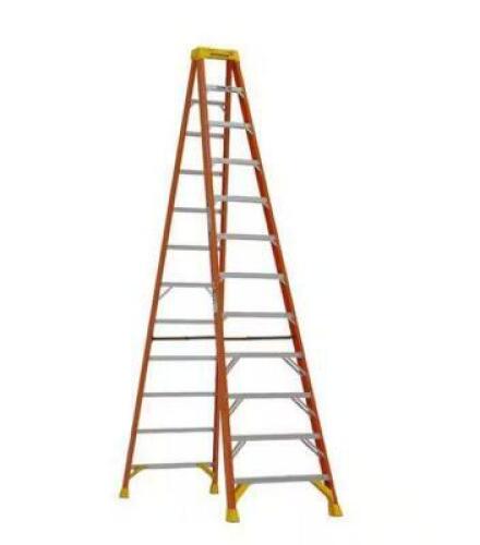 12 ft. Fiberglass Step Ladder (16 ft. Reach Height) with 300 lb. Load Capacity Type IA Duty Rating