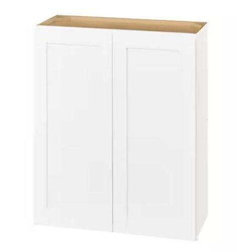 Avondale 30 in. W x 12 in. D x 36 in. H Ready to Assemble Plywood Shaker Wall Kitchen Cabinet in Alpine White