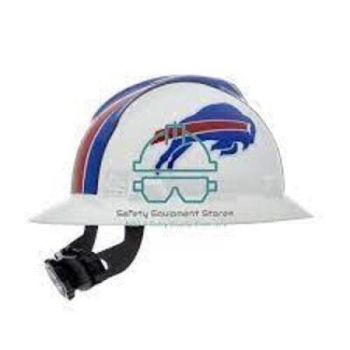 DESCRIPTION: (6) FULL BRIM HARD HAT BRAND/MODEL: MSA #10194745 INFORMATION: BUFFALO BILLS RETAIL$: $50.00 EA SIZE: ONE SIZE FITS MOST QTY: 6