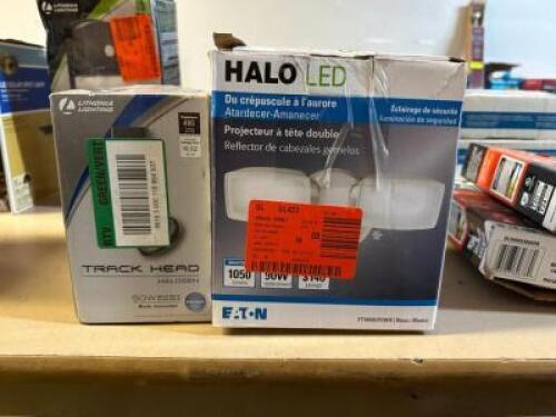 TWIN HEAD FLOODLIGHT AND TRACK LIGHT