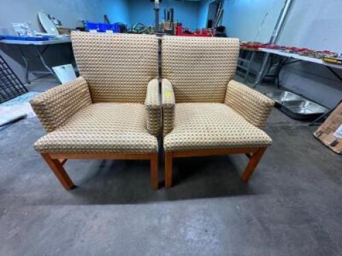 (2)- UPHOLSTERED ARM CHAIRS