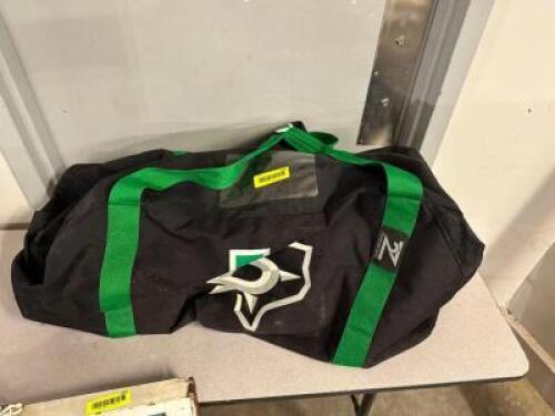 SPORTING GOODS BAG WITH HOCKEY HELMETS