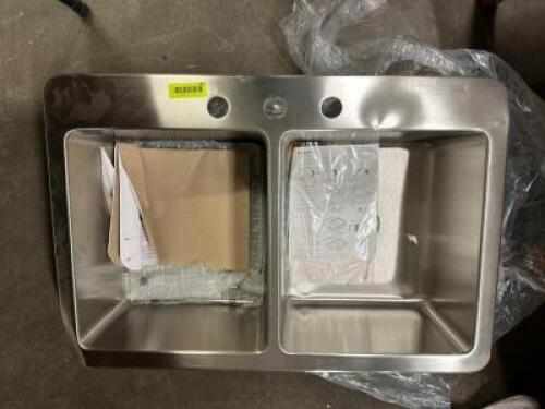 STAINLESS STEEL DOUBLE BOWL SINK