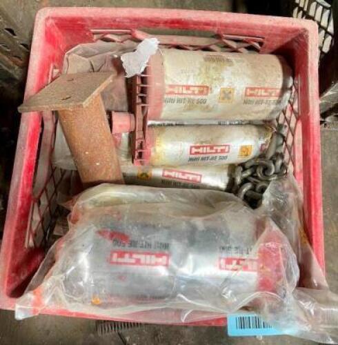 CRATE OF ASSORTED HILTI COMPOUND