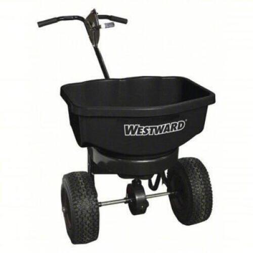 DESCRIPTION: (1) MANUAL WALK-BEHIND SPREADER BRAND/MODEL: WESTWARD #45FE32 INFORMATION: BLCAK, SNOW REMOVAL AND DE-ICING, 100 LB CAPACITY SIZE: 20' RE
