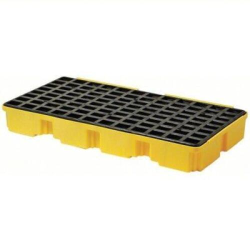 DESCRIPTION: (1) DRUM SPILL CONTAINMENT PALLETBRAND/MODEL: EAGLE #4YF76INFORMATION: YELLOW WITH BLACKM 5000 LB CAPACITYSIZE: 30 GAL SPILL CAPACITY, 26 1/4" X 51 1/2" X 6 1/2"RETAIL$: $383.78 EAQTY: 1