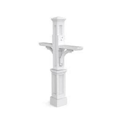 DESCRIPTION: (1) DOUBLE MAIL POST BRAND/MODEL: MAYNE #MP5814W INFORMATION: WHITE RETAIL$: $164.00 EA QTY: 1