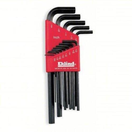DESCRIPTION: (2) SETS OF HEX KEY SET BRAND/MODEL: EKLIND #15W999 INFORMATION: METRIC AND SAE, PLASTIC HOLDER, NICKEL PLATED, 22 PIECES RETAIL$: $39.32
