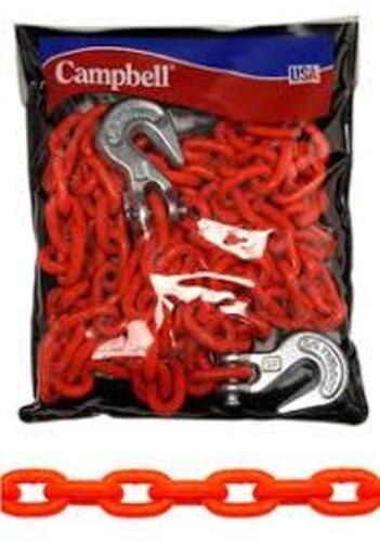 DESCRIPTION: (1) TOW CHAIN BRAND/MODEL: CAMPBELL #0231912 INFORMATION: HIGH TEST, HI-VIS SIZE: 5/16" X 12' RETAIL$: $74.25 EA QTY: 1