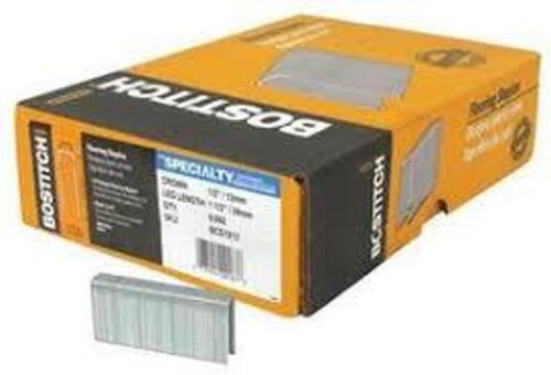 DESCRIPTION: (1) BOX OF (9660) FLOORING STAPLES BRAND/MODEL: BOSTITCH #BCS1512 INFORMATION: 15-1/2" GAUGE SIZE: 2" RETAIL$: $92.94 TOTAL QTY: 1