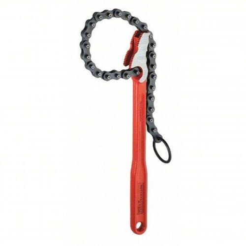 DESCRIPTION: (1) CHAIN PIPE WRENCH BRAND/MODEL: ROTHENBERGER #53RF08 SIZE: 4" OUTSIDE DIAMETER, 12" CHAIN LONG, 12" HANDLE RETAIL$: $72.98 EA QTY: 1