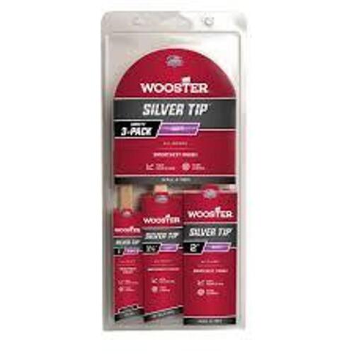 DESCRIPTION: (1) PACK OF (4) PAINT BRUSHES BRAND/MODEL: WOOSTER SILVER TIP INFORMATION: DETAIL BRUSHES SIZE: 1", 1-1/2" RETAIL$: $14.69 EA QTY: 1