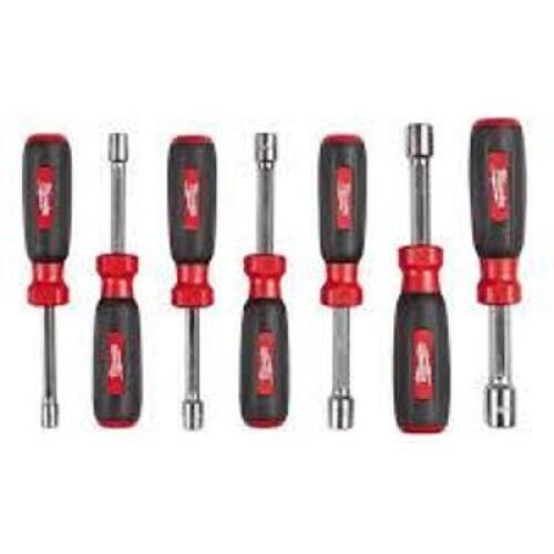 DESCRIPTION: (1) HOLLOW SHAFT NUT DRIVER SET BRAND/MODEL: MILWAUKEE #48-22-2407 SIZE: 7 PIECE RETAIL$: $73.04 EA QTY: 1