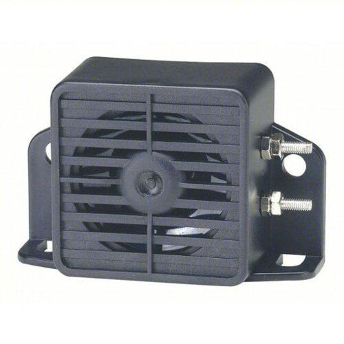 DESCRIPTION: (2) VEHICLE BACKUP ALARM BRAND/MODEL: CONDOR #18C528 INFORMATION: FIXED, DUAL-TONE, 97 DB MAX SOUND LEVEL, 12-48V DC, BLACK RETAIL$: $50.