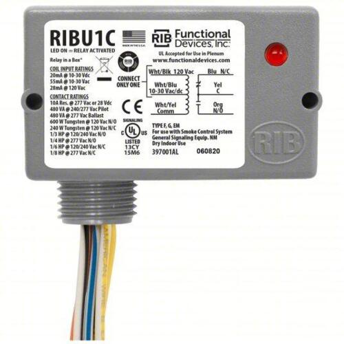 DESCRIPTION: (1) ENCLOSED PRE-WIRED RELAY BRAND/MODEL: RIB #5LE35 INFORMATION: 10 A RATING, 120V AC, SPDT, 0.50 IN NPT RETAIL$: $22.28 EA QTY: 1