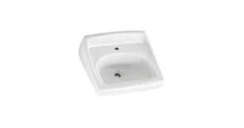 DESCRIPTION: (1) WALL MOUNTED PORCELAIN BATHROOM SINK BRAND/MODEL: AMERICAN STANDARD #0356 INFORMATION: WHITE RETAIL$: $100.00 SIZE: 20-1/2 QTY: 1