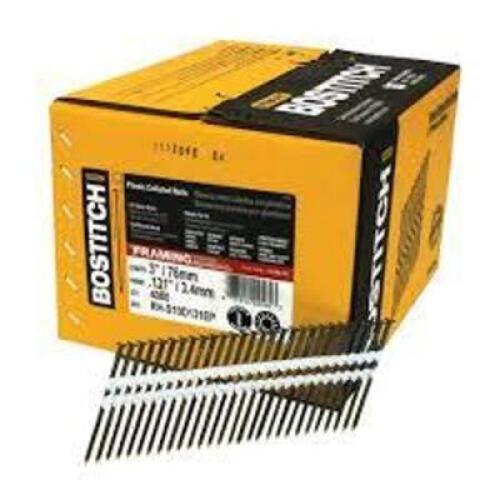 DESCRIPTION: (1) CASE OF (4000) ROUND HEAD NAILSBRAND/MODEL: BOSTITCHINFORMATION: 21 DEGREESRETAIL$: $79.99 EAQTY: 1