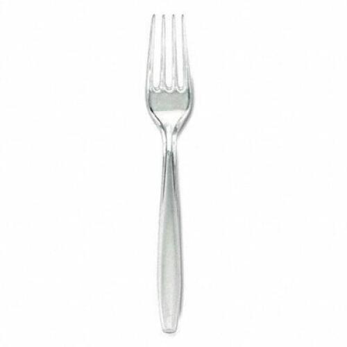 DESCRIPTION: (1) CASE OF (1000) CLEAR PLASTIC UNWRAPPED FORKS BRAND/MODEL: DIXIE #FH017 RETAIL$: $58.25 QTY: 1