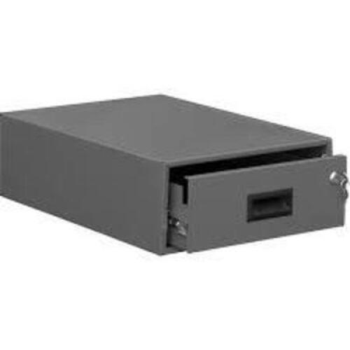 DESCRIPTION: (1) SLIDING DRAWER BRAND/MODEL: DURHAM INFORMATION: STEEL, GRAY RETAIL$: $139.95 EA QTY: 1