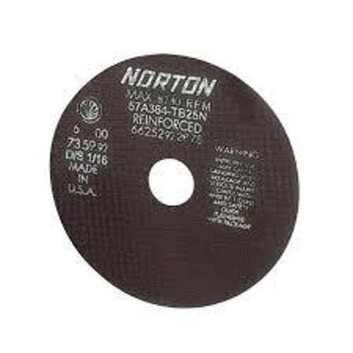 DESCRIPTION: (50) REINFORCED CUT OFF WHEELSBRAND/MODEL: NORTON #66253149186INFORMATION: D SIDES, A60-OBNA2, 60 GRITSIZE: 10" X .060" X 1-1/4"RETAIL$: $86.08 EAQTY: 50