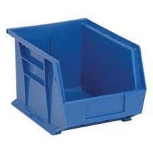 DESCRIPTION: (1) CASE OF (24) STACK AND HANG BIN BRAND/MODEL: QUANTUM STORAGE #qus220bl INFORMATION: BLUE SIZE: 4-1/8"W x 7-3/8"D x 3"H, RETAIL$: $70.