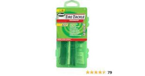 DESCRIPTION: (6) TIRE REPAIR TACKLE KIT BRAND/MODEL: SLIME #2510 SIZE: Tractor, Off-Road Tire Care Essentials, Compact, Durable, 22-Piece Set RETAIL$: