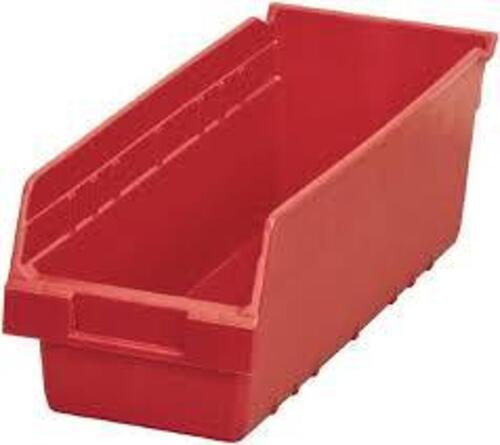 DESCRIPTION: (1) PLASTIC HOPPER SHELF BIN BRAND/MODEL: AKRO-MILS #58749698 INFORMATION: RED SIZE: 17-7/8 X 6-5/8 X 6 RETAIL$: $131.09 EA QTY: 1