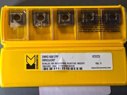 DESCRIPTION: (10) SNMG543RP CARBIDE ROUGHING POSITIVE INSERTS BRAND/MODEL: KENNAMETAL SNMG150612RP KC9225 RETAIL$: $541.21 QTY: 10