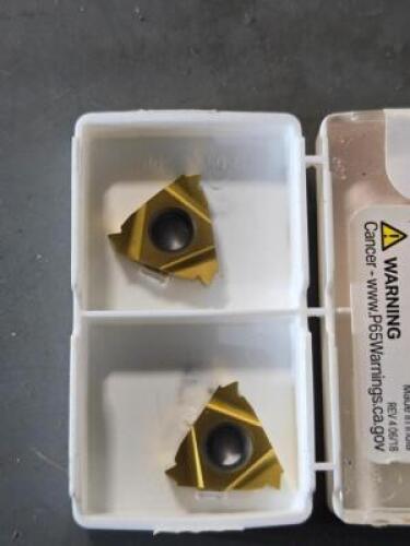 DESCRIPTION: (10) LAYDOWN THREADING INSERTS BRAND/MODEL: SECO 16ER12UN CP500 RETAIL$: $356.00 QTY: 10