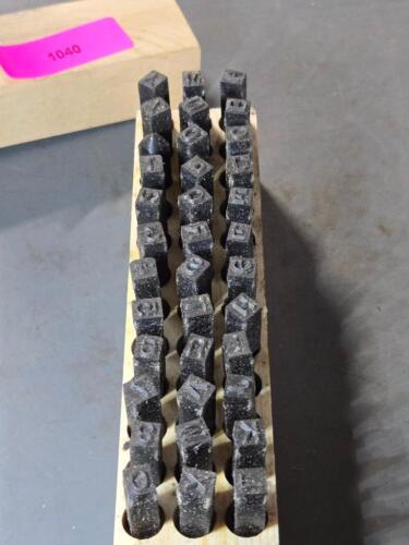 DESCRIPTION: (1) STEEL STAMP SET BRAND/MODEL: YPUNG BROTHERS 06361 INFORMATION: 36 PIECES SIZE: 1/4" CHARACTERS RETAIL$: $171.12 QTY: 1