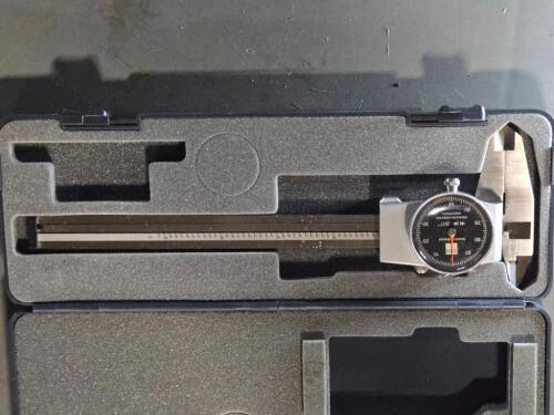 DESCRIPTION: (1) DIAL CALIPER BRAND/MODEL: TESA BROWN&SHARPE 599-579-5 SIZE: 6" RANGE RETAIL$: $191.10 QTY: 1